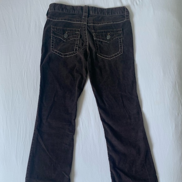 Brown Corduroy Demin Wide Leg Jeans | London Jean - Picture 4 of 5